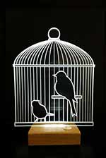 Lampe cage
